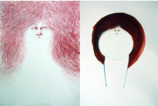 1: Farbstifte/Papier, 32 x24   2: Ölfarbe/Papier, 40 x 30